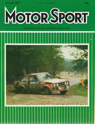 MOTOR SPORT 1977 JAN - RENAULT 20TL, ALFA GTV, MASERATI, DE TOMASO